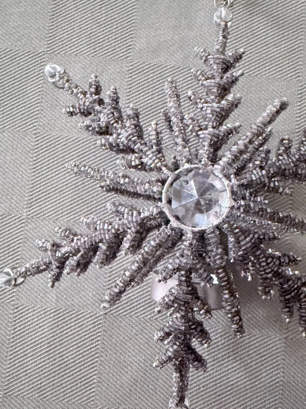 Handcrafted Hanging Beaded Star Tealight Holder